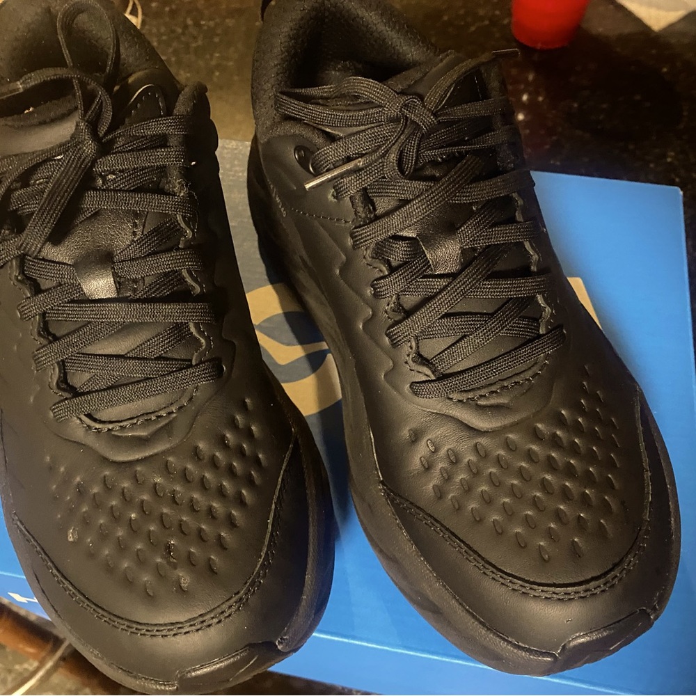 Hoka Black Leather size 9 excellent condition